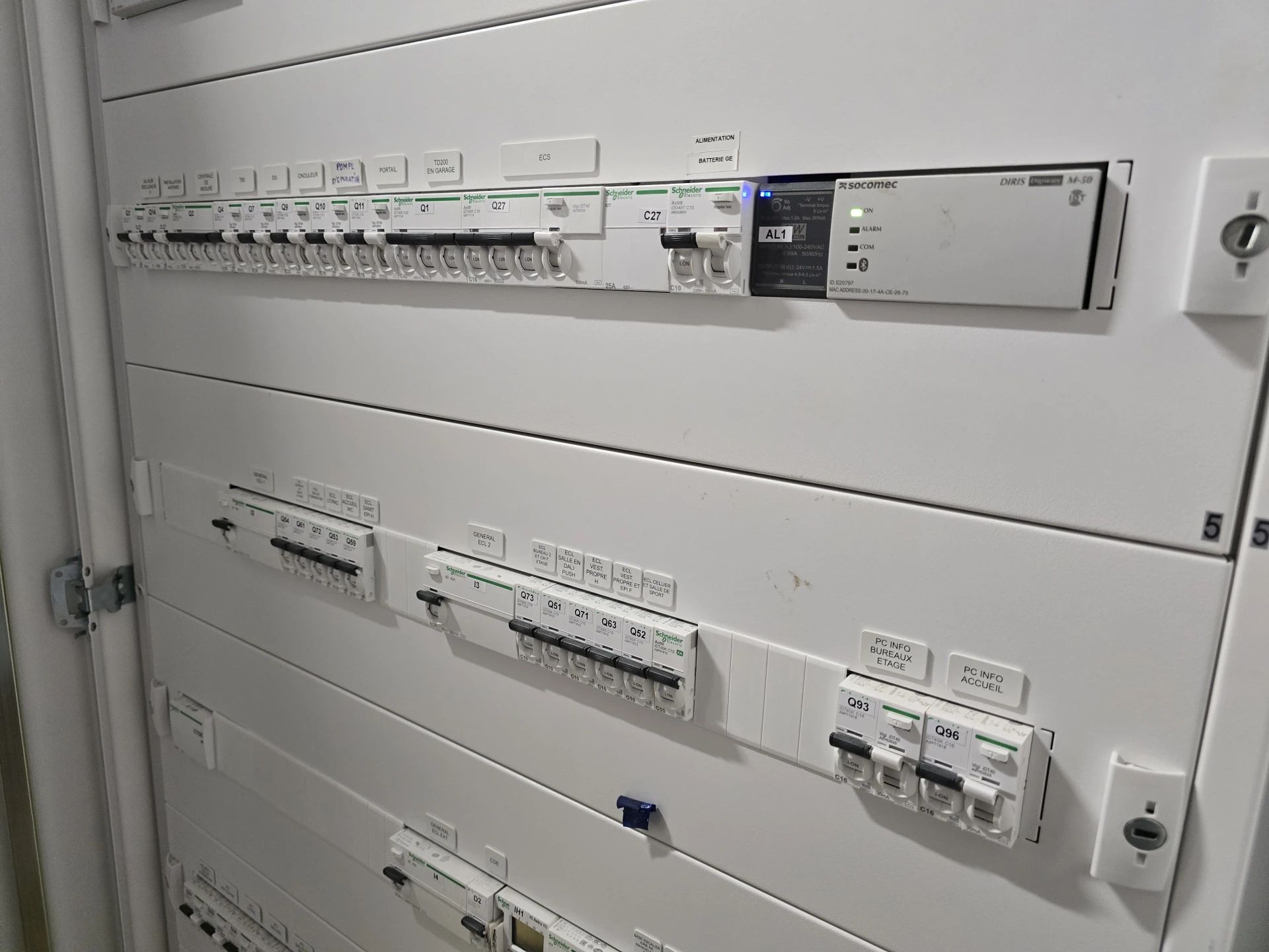 Système de sécurité dans la Caserne de Pompiers de Galeria